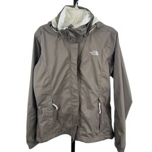 The North Face Waterproof Hooded Rain Jacket Beige‎ Women's Size Small